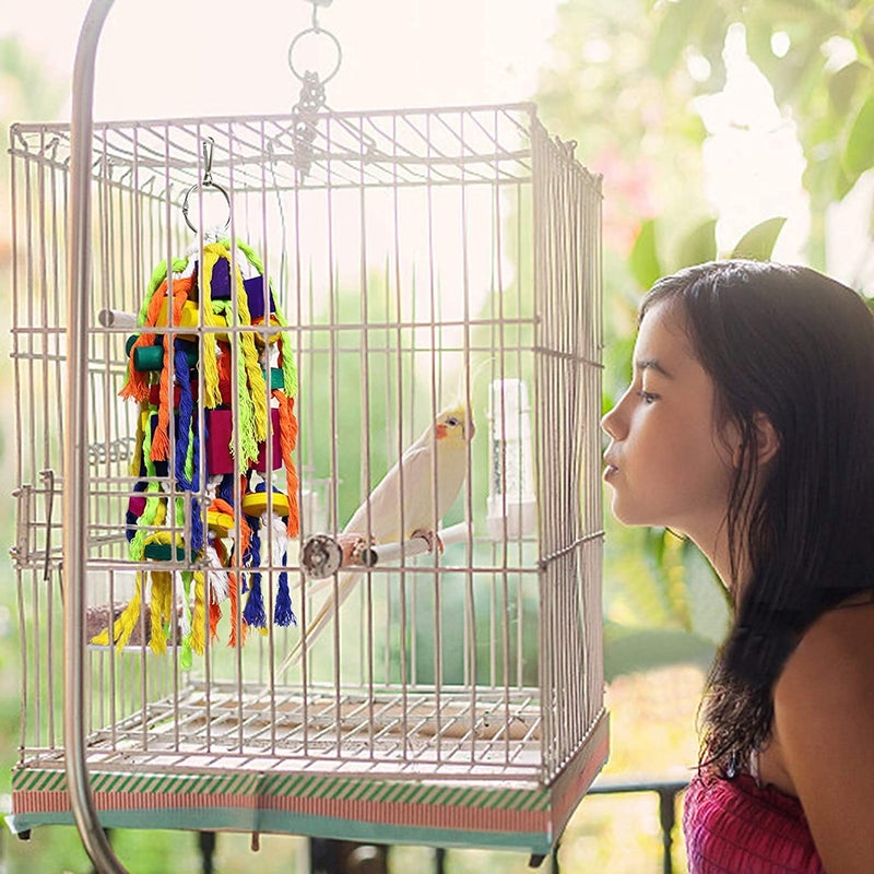 Rypet Large and Small Parrot Chewing Toys Parrot Cage Bite Toy Wooden Block Tearing Toys for Conures Cockatiels African Grey and Other Amazon Parrots - Image 5